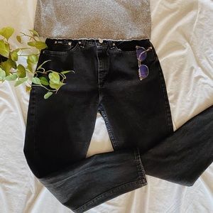 🌸black lee mom jeans